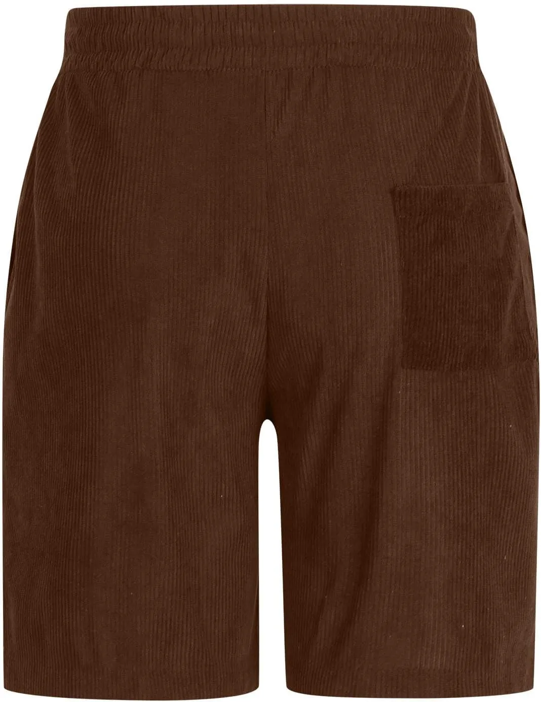 Men's Corduroy Shorts Loose Casual Elastic High Waist Drawstring Lightweight Comfy Summer Beach Shorts with Pockets