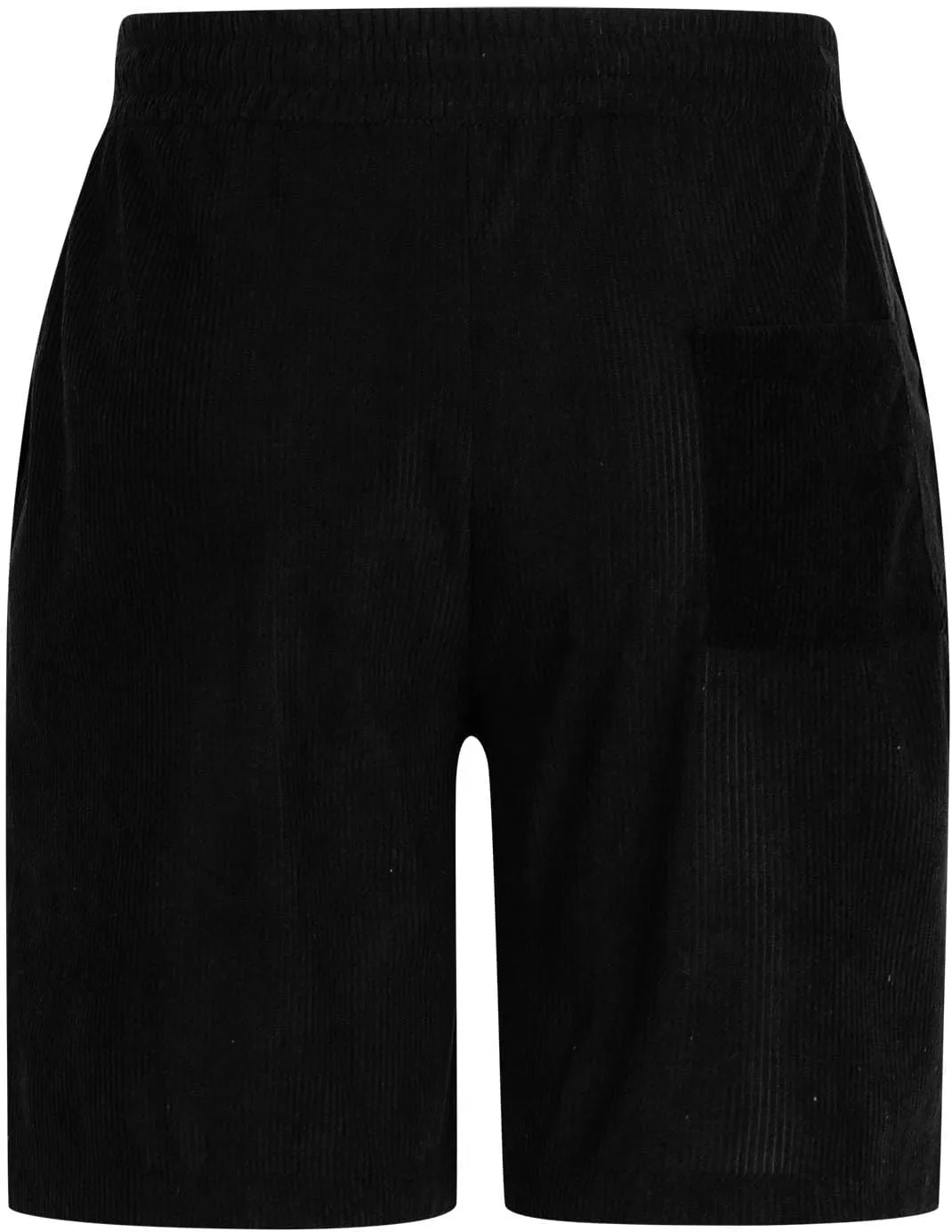 Men's Corduroy Shorts Loose Casual Elastic High Waist Drawstring Lightweight Comfy Summer Beach Shorts with Pockets