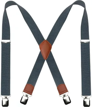 Mens Suspender with Very Strong Metal Clips 3.8cm Wide Heavy Duty Suspender