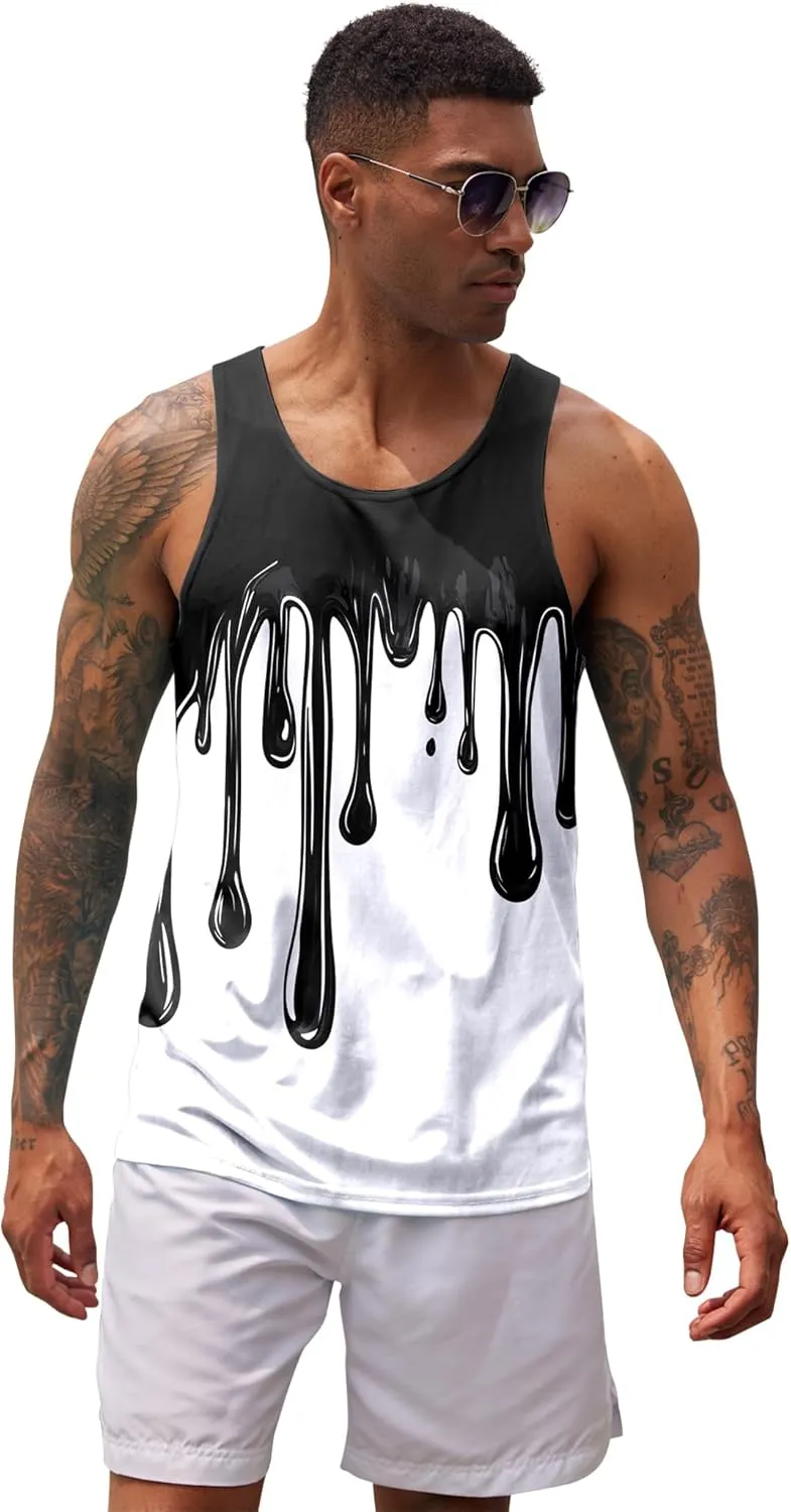 Mens Tank Tops Funny Graphic Summer Sleeveless Tank Top