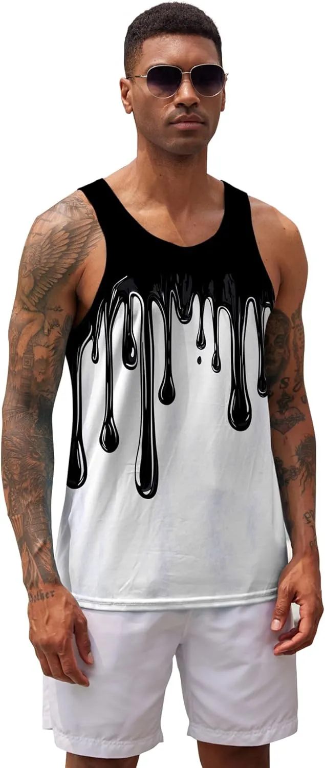 Mens Tank Tops Funny Graphic Summer Sleeveless Tank Top