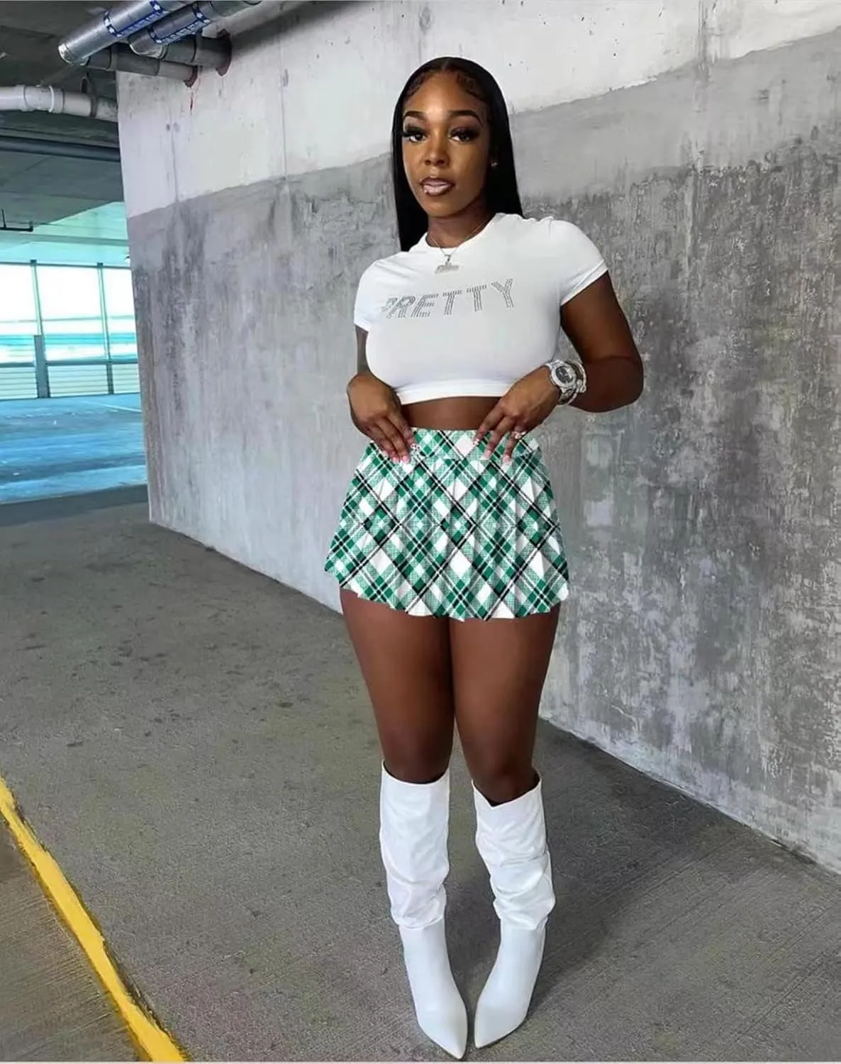 Mini Pleated Skirts for Women Womens Cargo Tennis Skirt Y2k Skater Trendy Girl Sexy Club School Skort 2025 New