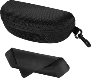 MoKo Storage Case for Safety Sunglasses, EVA Semi Hard Shell with Belt Clip, Scratch-Resistant Protective Eyeglasses Case