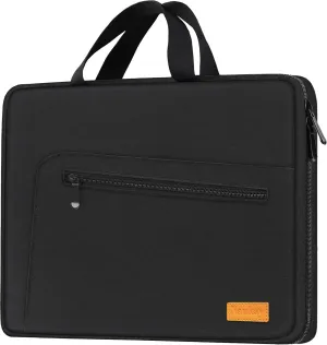 Naukay Laptop Case 15.6 Inch, Water Resistant Computer Carrying Bag Compatible with 15.6 inch HP, Dell, Acer, Asus, Lenovo, Black