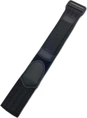 NewLife 20mm Adjustable-Length, Black, Nylon Sport Watch Strap | Heavy Duty, Hook and Loop, Replacement Wrist Band for Men and Women