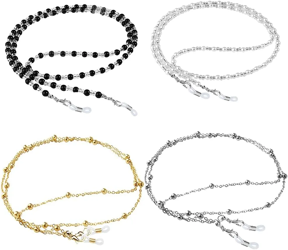 ONESING 4-10 Pcs Eyeglass Chains for Women Eyeglasses String Holder Glasses Strap Eyewear Chain Glasses Cord Lanyard Gift
