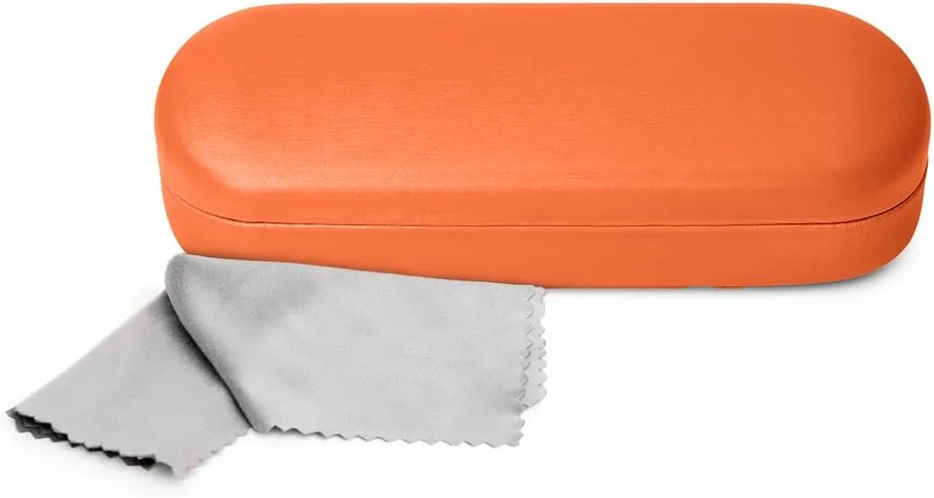 Oplee? Hard Shell Eyeglass Case with Grey Microfiber Cloth