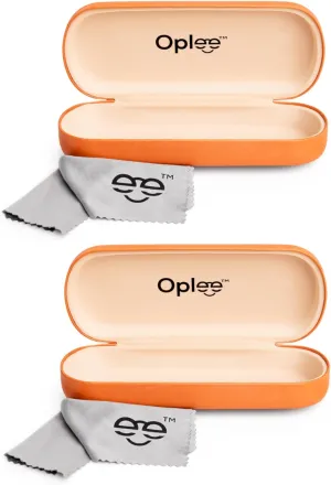 Oplee? Hard Shell Eyeglass Case with Grey Microfiber Cloth