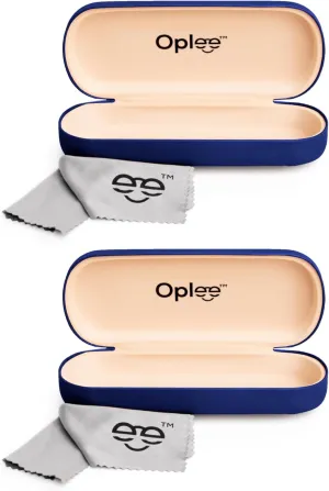 Oplee? Hard Shell Eyeglass Case with Grey Microfiber Cloth
