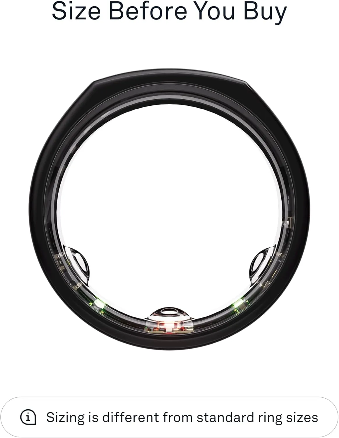 Oura Ring Gen3 Heritage - Black - Size 13 - Smart Ring - Size First with Oura Ring Gen3 Sizing Kit - Sleep Tracking Wearable - Heart Rate - Fitness Tracker - 5-7 Days Battery Life