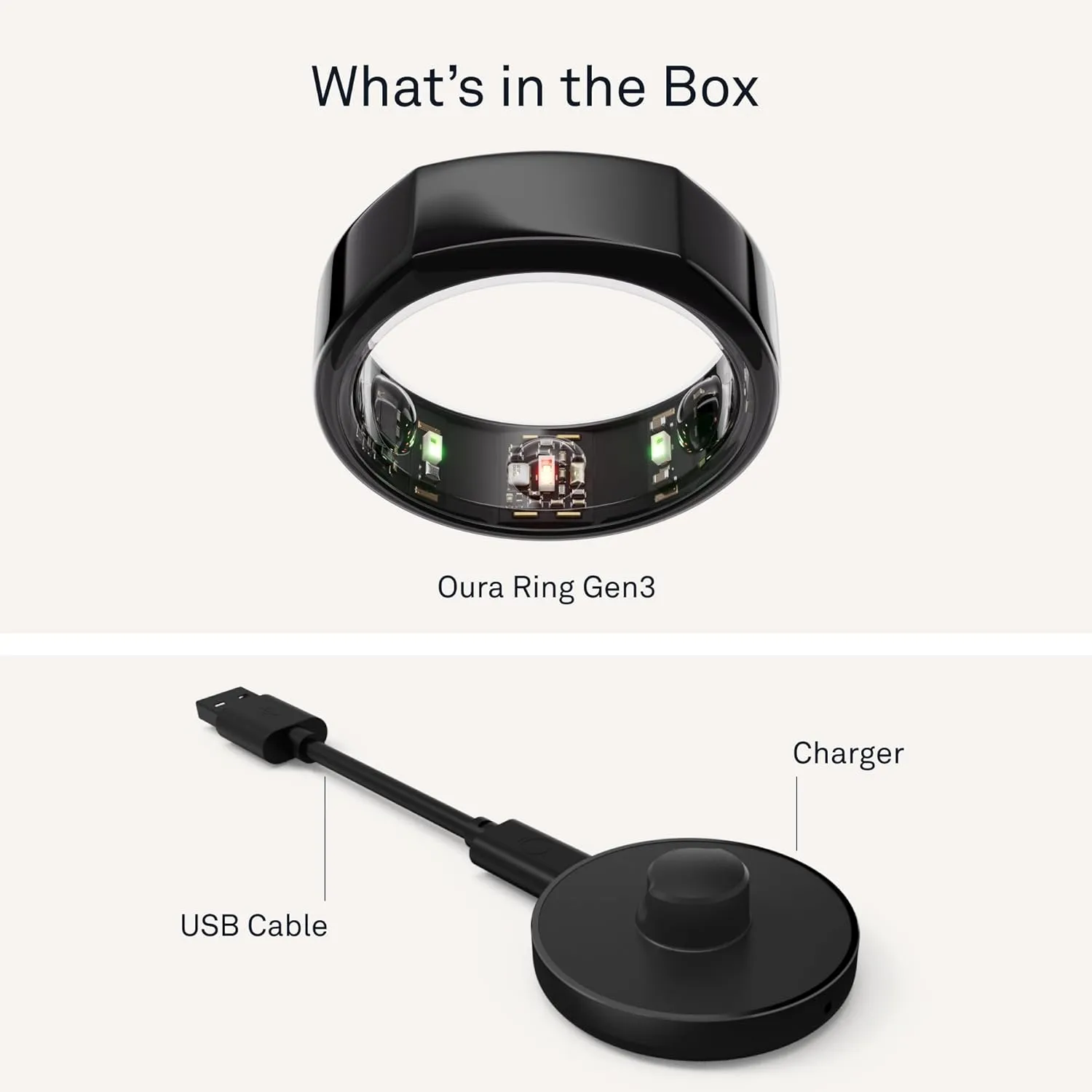 Oura Ring Gen3 Heritage - Black - Size 13 - Smart Ring - Size First with Oura Ring Gen3 Sizing Kit - Sleep Tracking Wearable - Heart Rate - Fitness Tracker - 5-7 Days Battery Life
