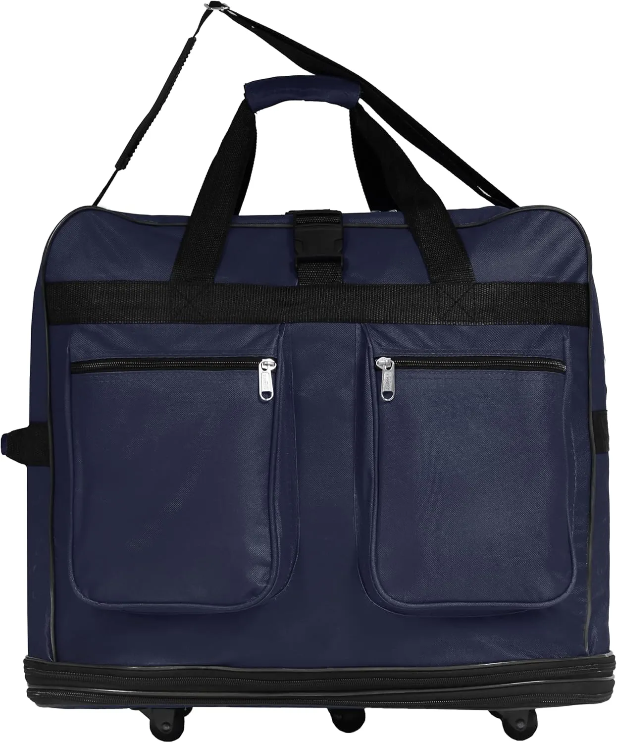 Pack of 2 30"""" Duffle Bag Expandable Rolling Lightweight Wheeled Spinner Suitcase Luggage for Travel and Storage (Navy Blue)']"Actual size: ['30-inch'] matches with predicted size: