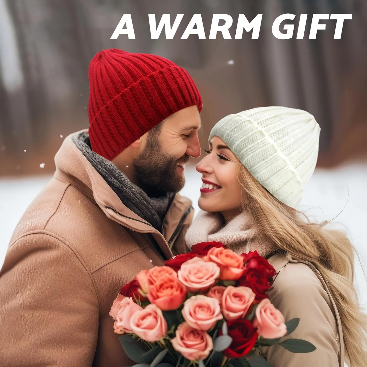 PFFY Warm Winter Knit Beanie Hat Skull Cap Beanies for Men Women