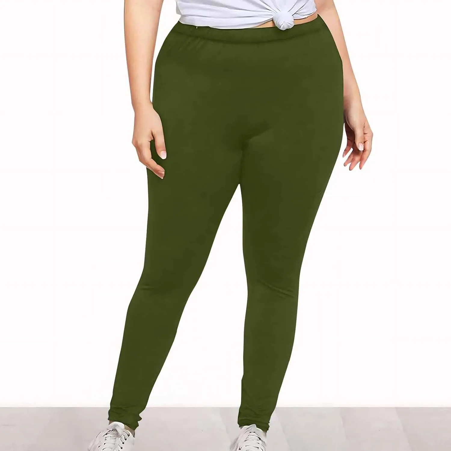 Plus Size Leggings for Women Tummy Control High Waist Womens Leggings Workout Yoga Pants Trendy Pencil Pants