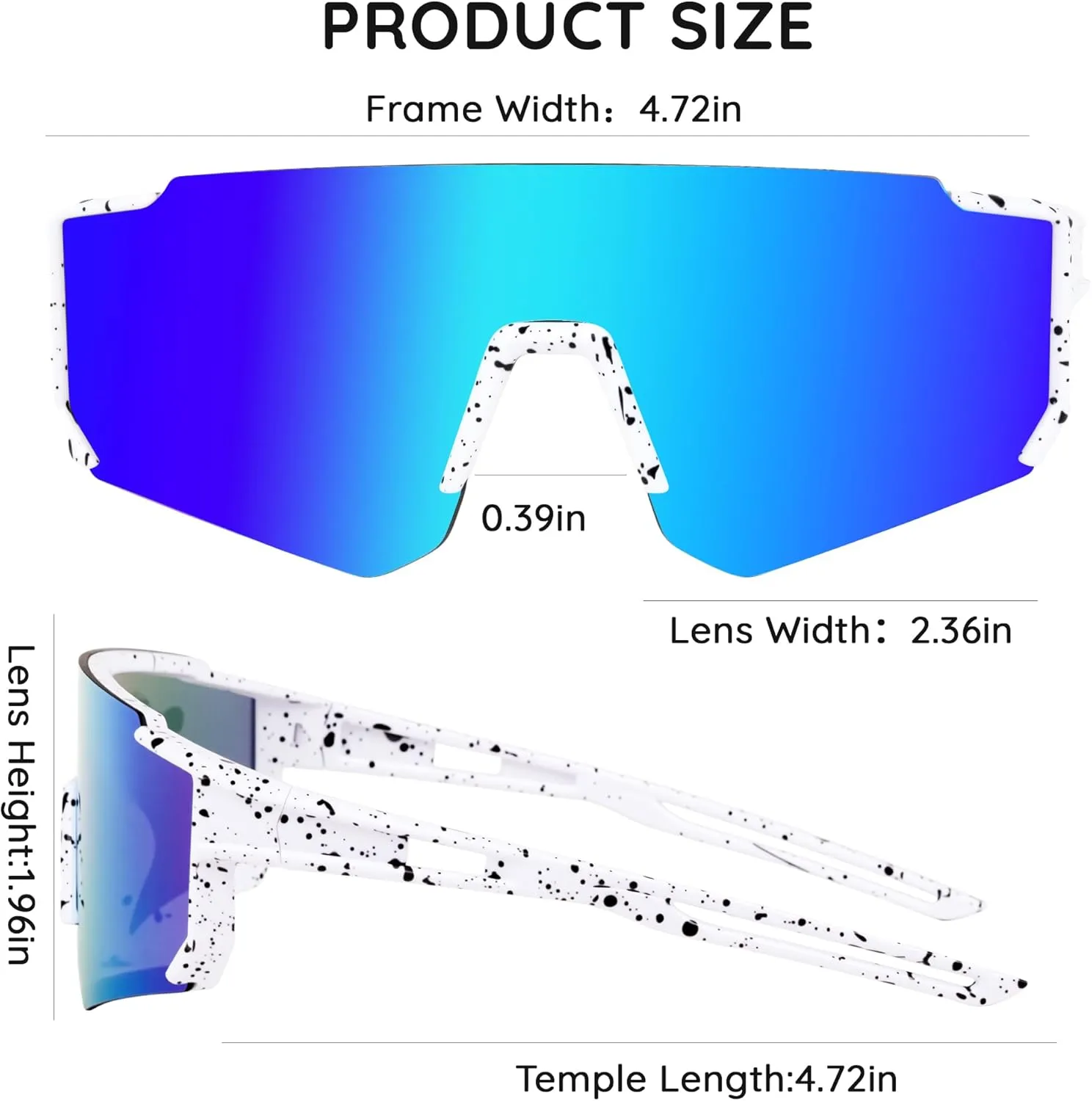 Polarized Kids Sunglasses, Youth Baseball Sunglasses for Boys Girls, Cycling Sun Glasses UV400 for Kids Ages 8-14