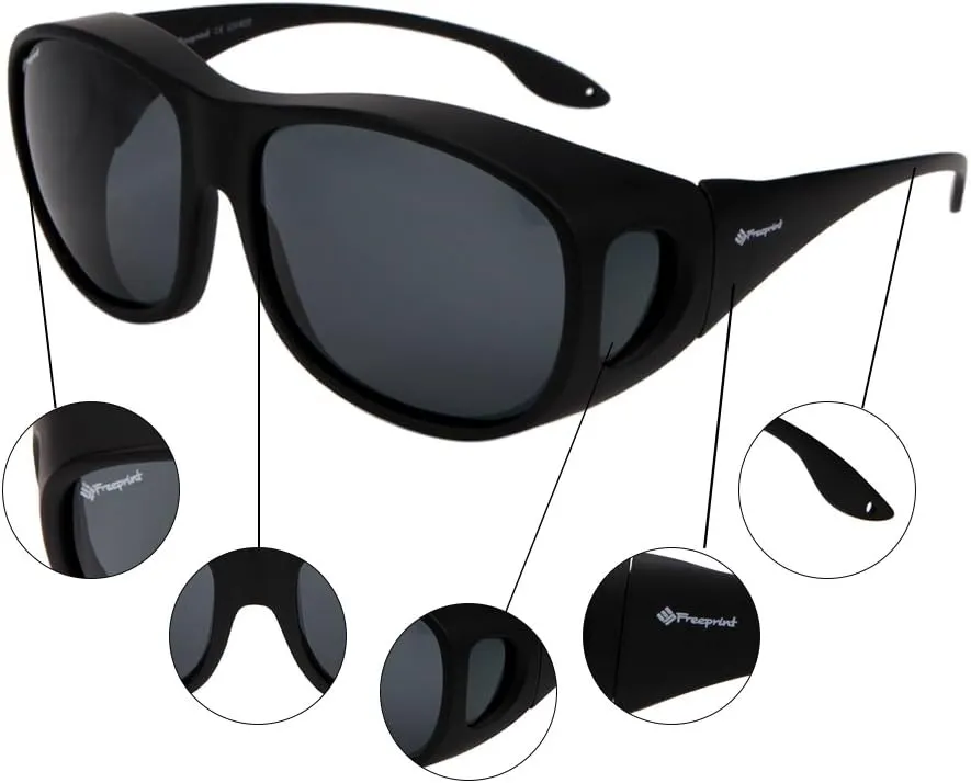 Polarized Solar Shield Fit Over Glasses Driving Sunglasses for Men and Women