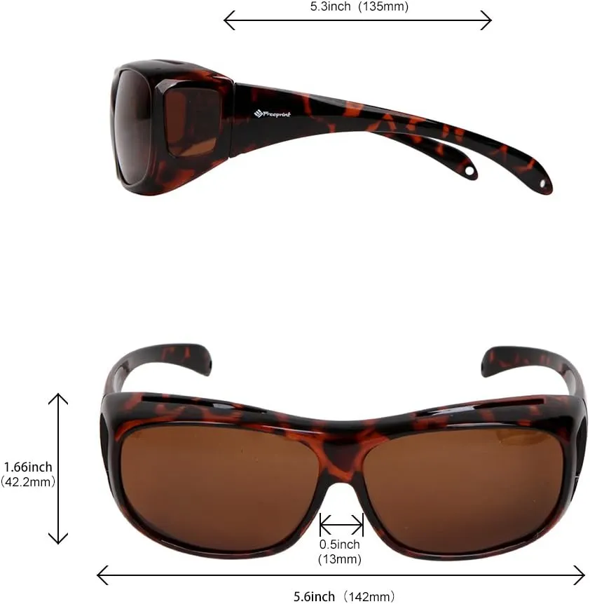 Polarized Solar Shield Fit Over Glasses Driving Sunglasses for Men and Women
