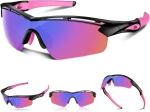 Polarized Sports Sunglasses for Men Women Youth Baseball Cycling Running Driving Fishing Tennis Golf Motor TAC UV400 TR90