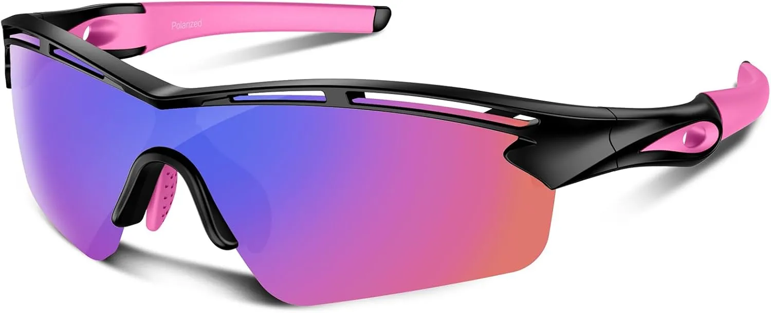 Polarized Sports Sunglasses for Men Women Youth Baseball Cycling Running Driving Fishing Tennis Golf Motor TAC UV400 TR90