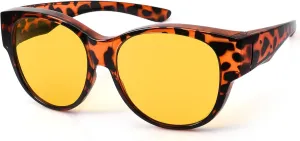Polarized Sunglasses Fit Over Glasses Over Glasses Trendy Round Cat Eye and HD Wrap-around Sunglasses