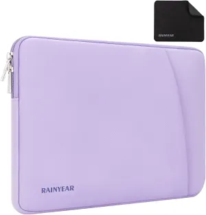 RAINYEAR Laptop Sleeve Case 15.6 Inch Protective Portable Case with Front Pocket, Briefcase Handbag Computer Carrying Bag Laptop Bag Compatible for HP, Dell, Asus, Lenovo, Notebook, Purple