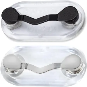Readerest Magnetic Holders for Glasses, 2 Styles Stainless and Black, Badge Holder, Eyeglass Holder, Sunglass Holder, Badge Clip, Nurse Badge Holder, Name Tag, Shirt Clip