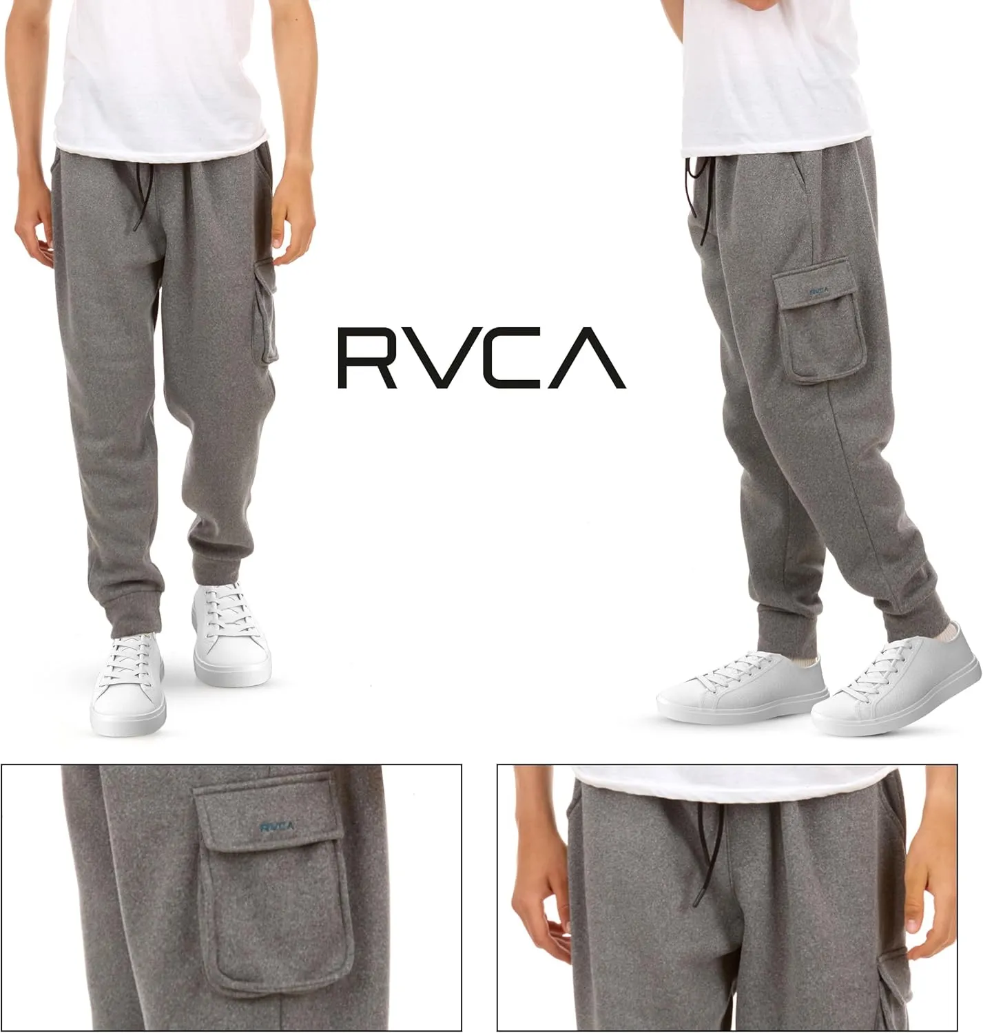 RVCA Mens Joggers Lounge Pants Casual Cargo Joggers for Men Mens Sweatpants
