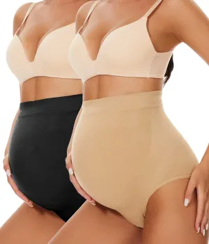 Seamless Maternity Shapewear, Belly Support Panties for Dresses and Pants, High Waisted Pregnancy Underwear, S-XXXL
