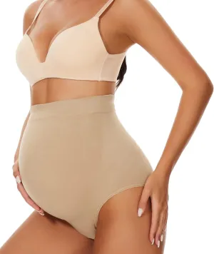 Seamless Maternity Shapewear, Belly Support Panties for Dresses and Pants, High Waisted Pregnancy Underwear, S-XXXL