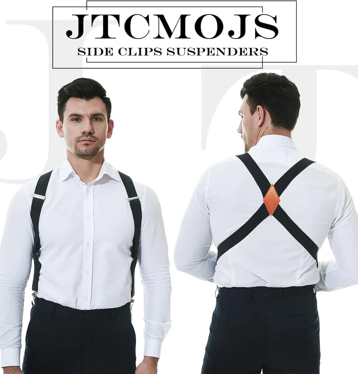 Side Clips Suspenders for Men Heavy Duty 2" Trucker Style Work Suspender