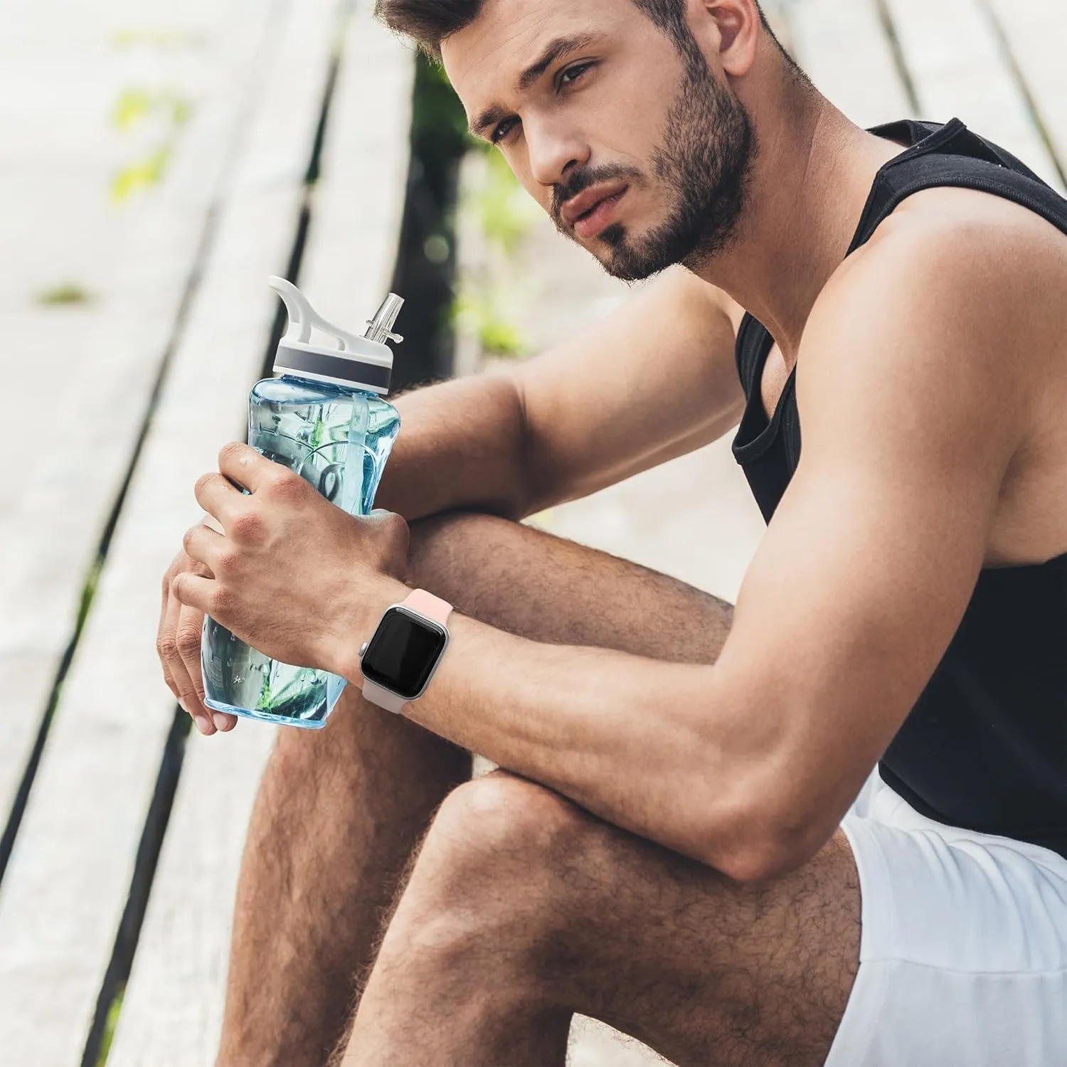 Silicone Sport Band Compatible with Apple Watch 41mm 40mm 38mm 46mm 45mm 44mm 42mm 49mm for Women Men, Soft Strap Replacement Wristband for iWatch Series SE 10 9 8 7 6 5 4 3 2 1 Ultra
