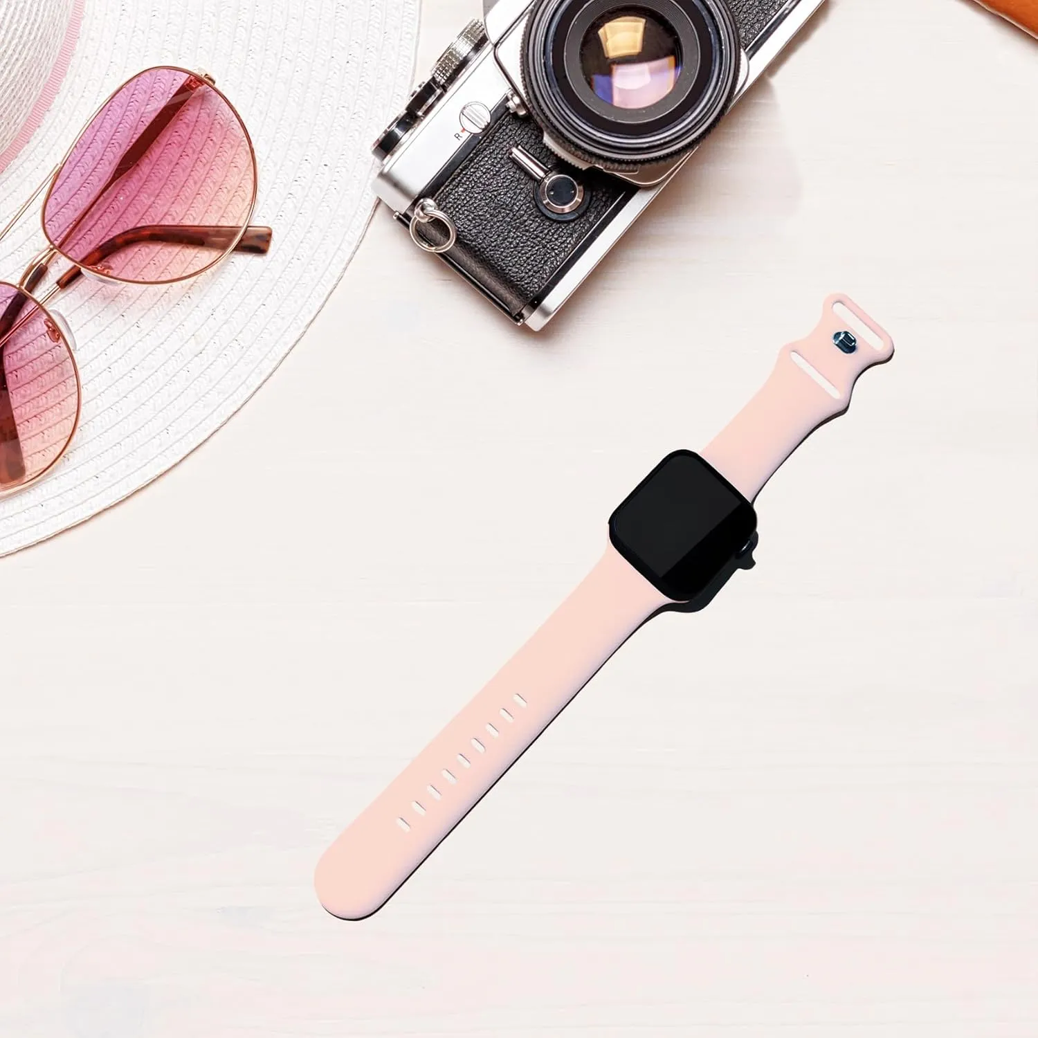 Silicone Sport Band Compatible with Apple Watch 41mm 40mm 38mm 46mm 45mm 44mm 42mm 49mm for Women Men, Soft Strap Replacement Wristband for iWatch Series SE 10 9 8 7 6 5 4 3 2 1 Ultra
