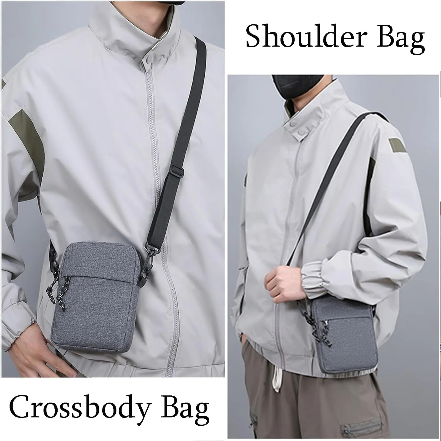 Small Messenger Bag for Men Crossbody Shoulder Bags Crossover Purses and Handbags Mini Cross Body Satchel Bag