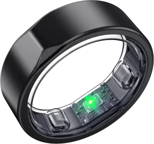 Smart Ring-Size First Before You Buy, No APP Subscription,7-10 Days of Use,Sleep|Activity|Stress|Heart Rate|SPO Tracker, Compatible with iOS and Android (Black, 10)