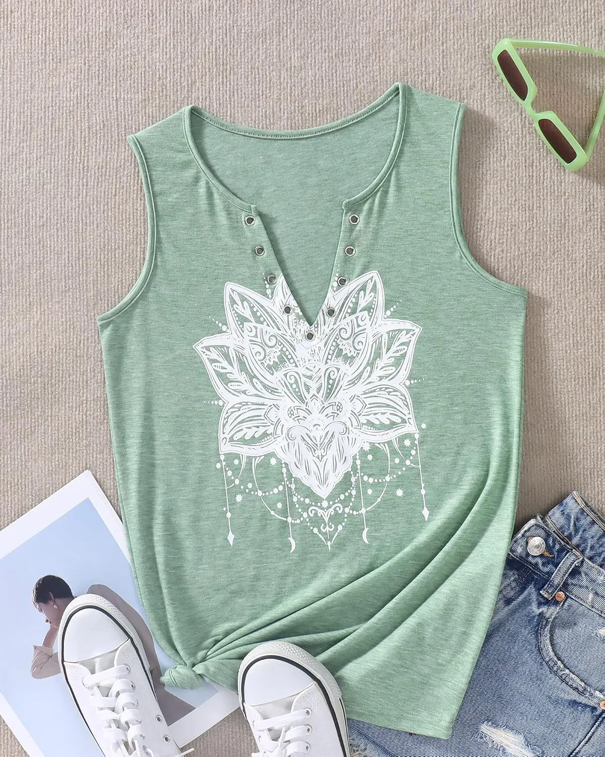 Smooth As Tennessee Tank Top Sweet As Strawberry Shirt Ring Hole Sleeveless Sexy V Neck Womens Retro Country Music Top
