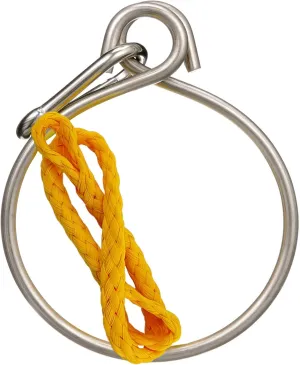 Stainless Steel 6mm Marine Anchor Assist Retrieval Device System Ring with Carabiner and Tether for Boats Yachts Ships