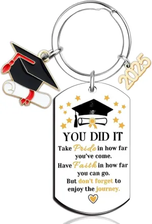 Stainless Steel Class Of 2024 Graduation Keychain Gift Ideas
