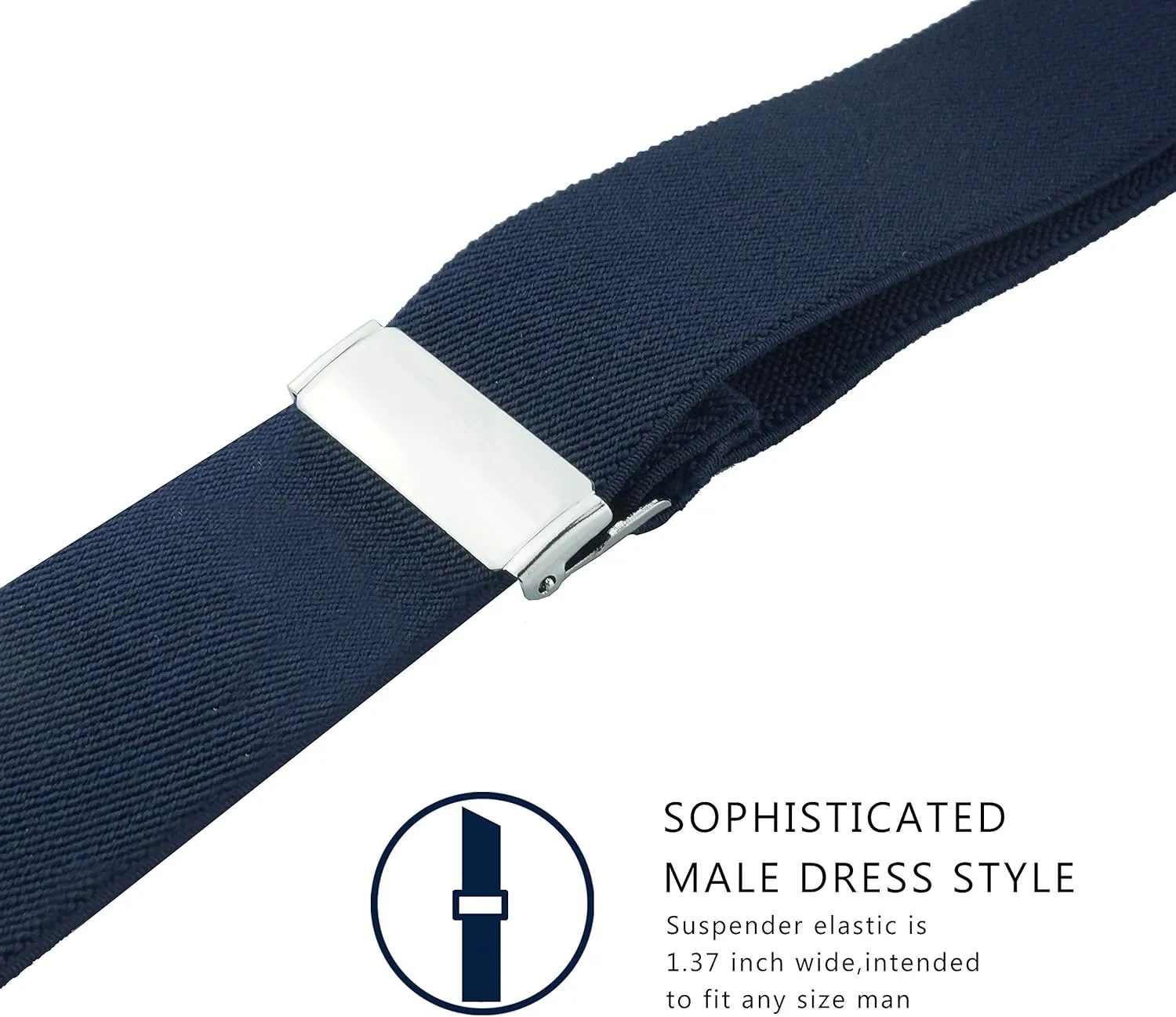 Suspenders for Men, Adjustable Suspenders with Elastic Straps Y-Back Construction Heavy Duty for Work