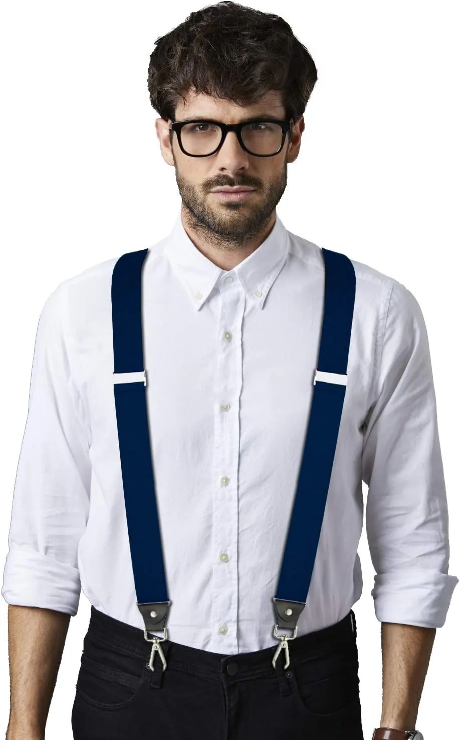 Suspenders for Men, Adjustable Suspenders with Elastic Straps Y-Back Construction Heavy Duty for Work