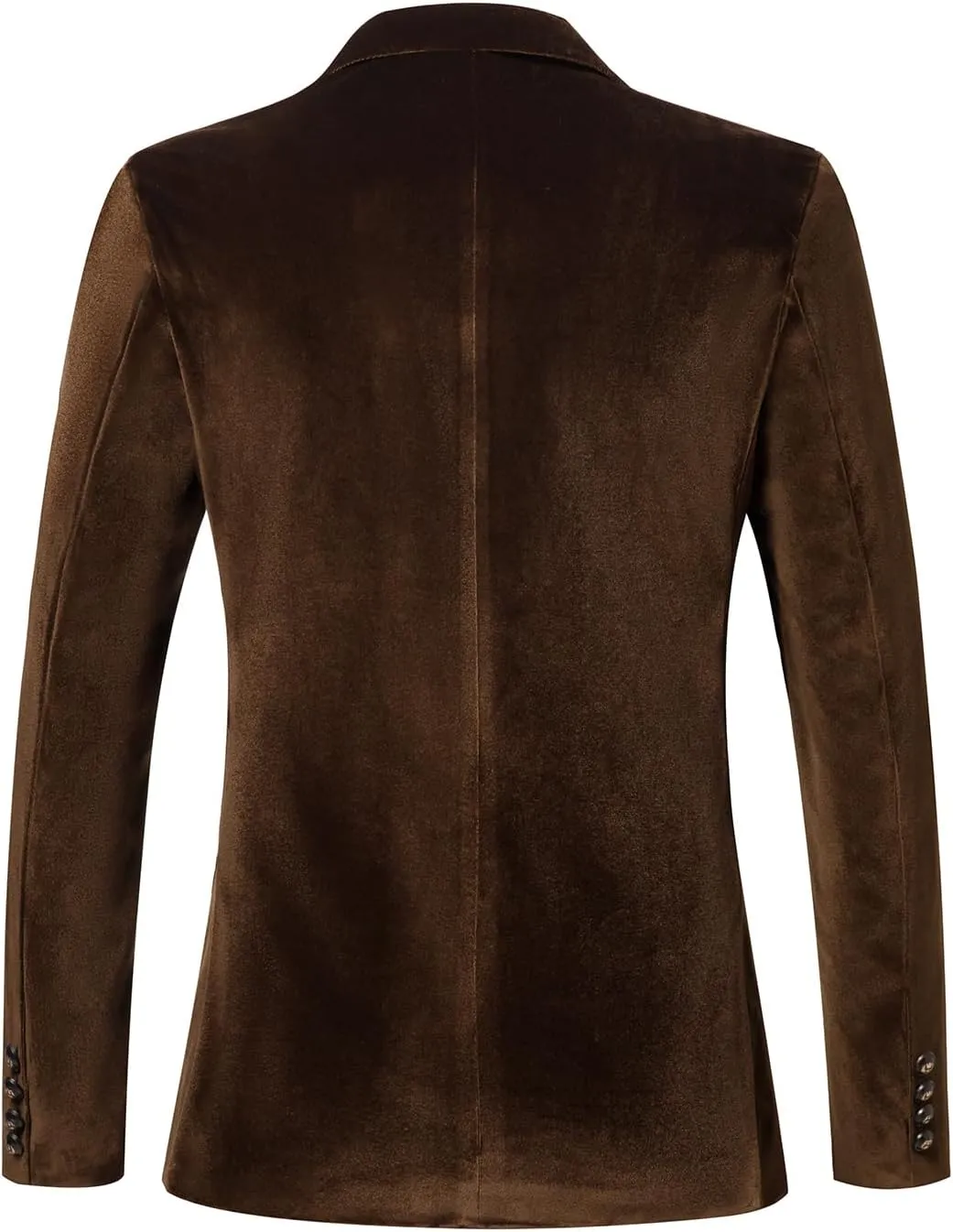 THWEI Mens Velvet Blazer Slim-Fit Fashion Solid Suit Jacket