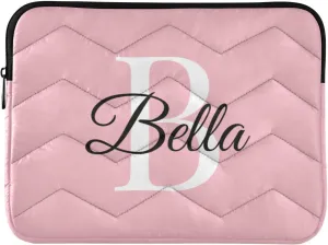 Ticklend Pink Custom Laptop Bag Personalized Laptop Case Sleeve Shockproof Protective Briefcase Carrying Case Computer Bag for 13 14 Inch Tablet Ultrabook Notebook Women Men