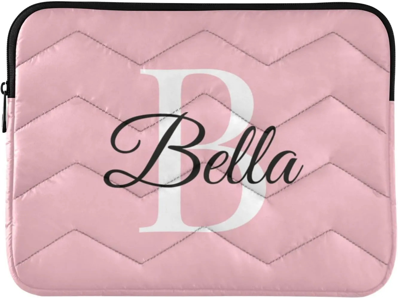 Ticklend Pink Custom Laptop Bag Personalized Laptop Case Sleeve Shockproof Protective Briefcase Carrying Case Computer Bag for 13 14 Inch Tablet Ultrabook Notebook Women Men