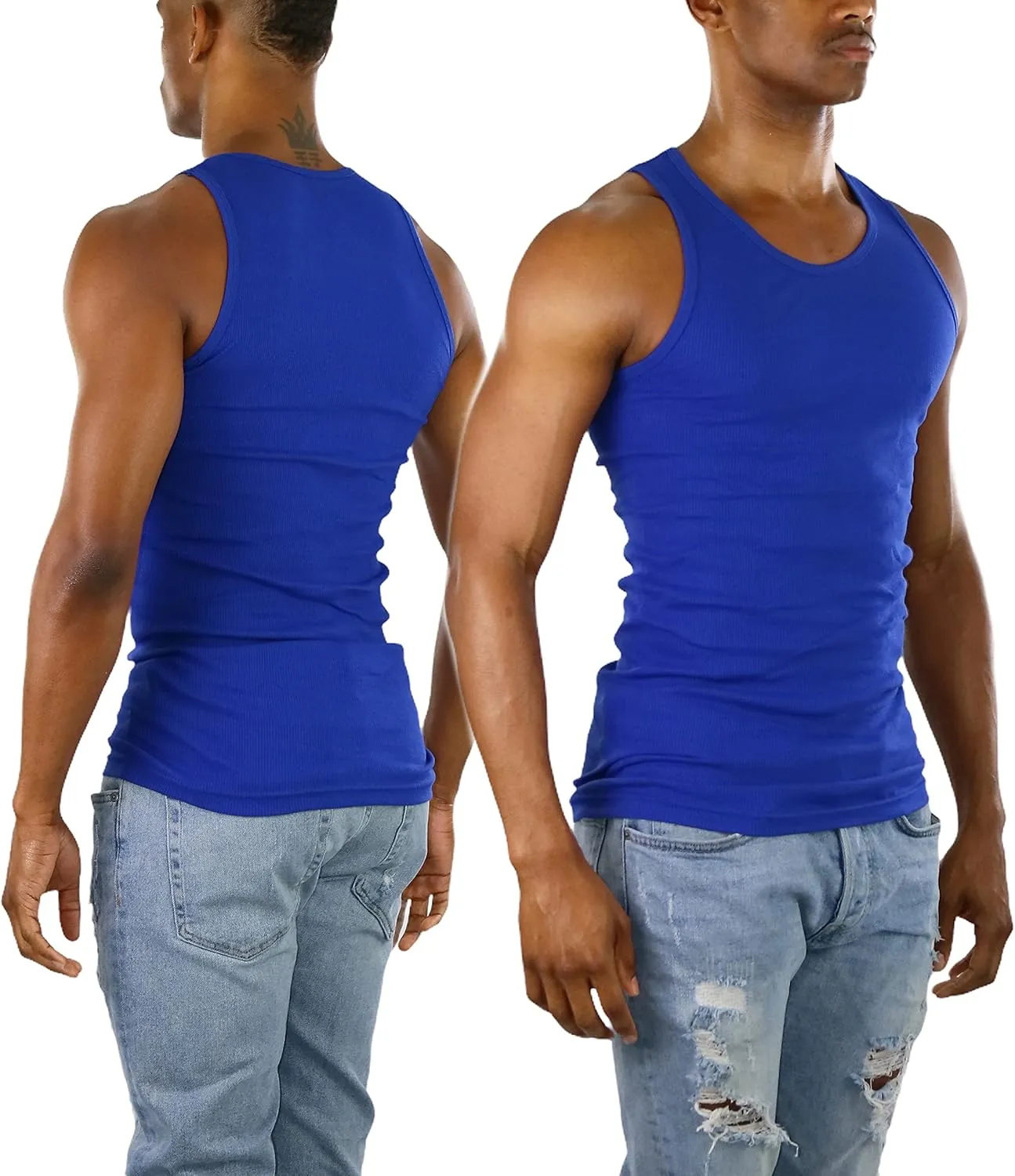ToBeInStyle Mens Workout A-Shirt Long Muscle Shirt Tank Top