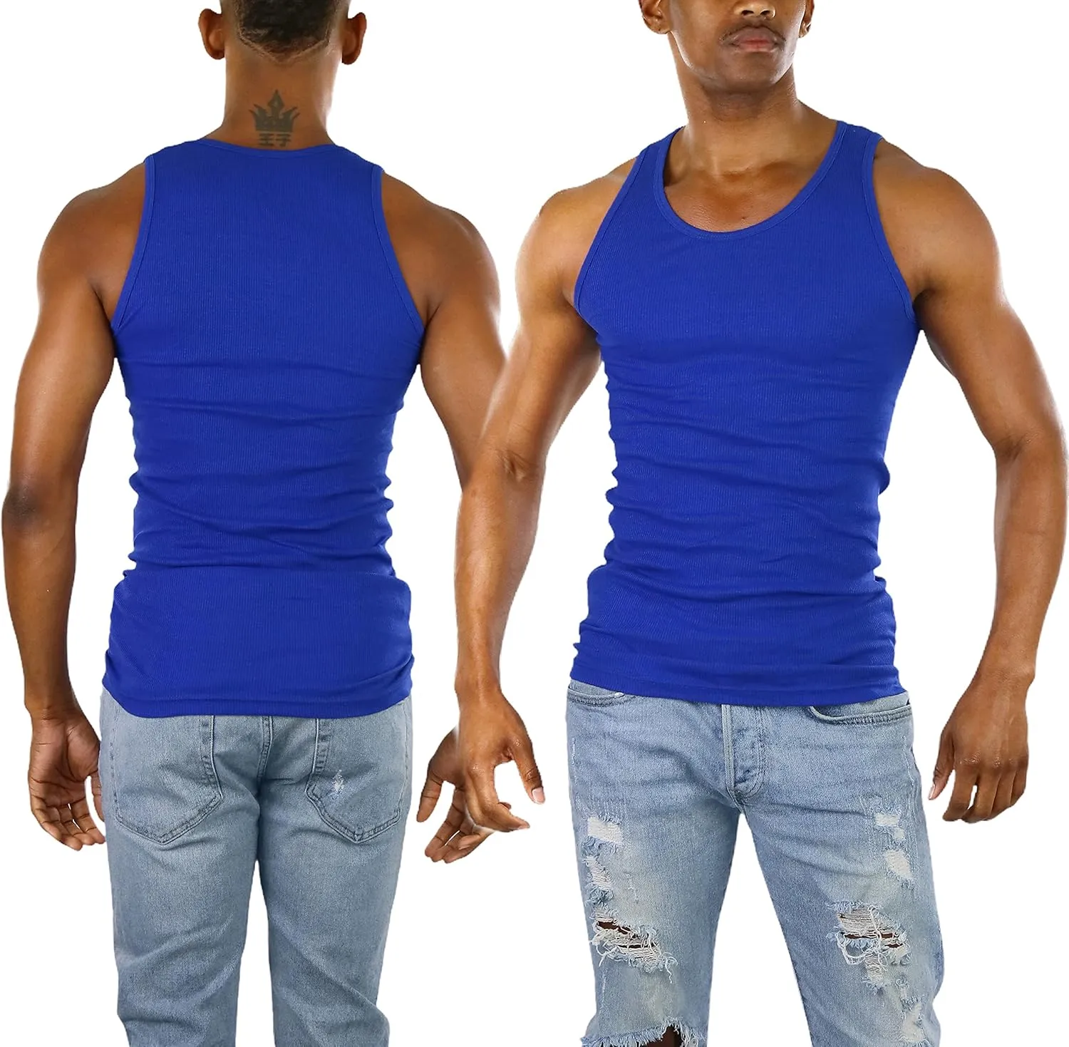 ToBeInStyle Mens Workout A-Shirt Long Muscle Shirt Tank Top