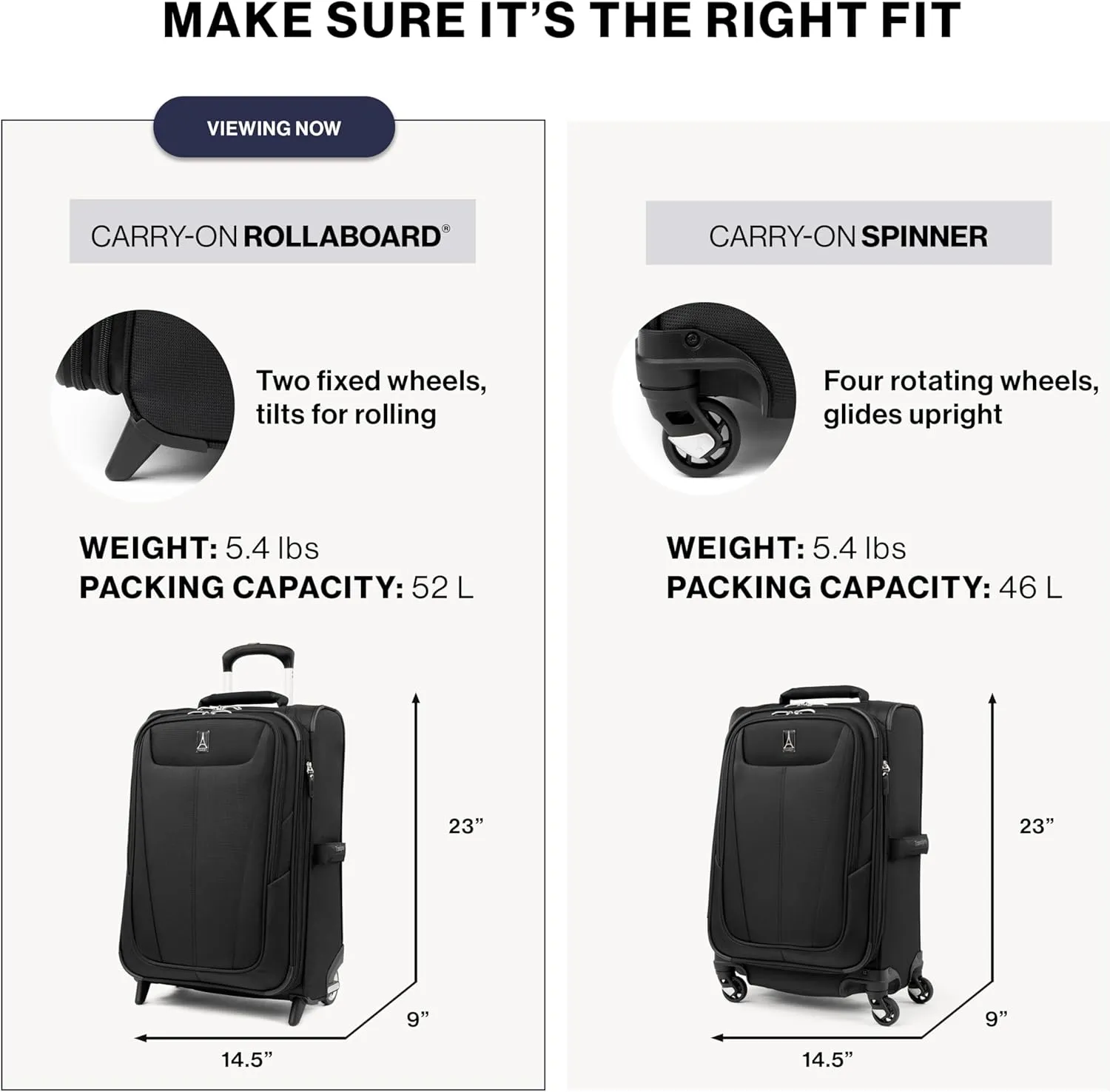 Travelpro Maxlite 5 Softside Expandable Upright 2 Wheel Carry on Luggage, Lightweight Suitcase, Men and Women, Black, Carry On 22-Inch
