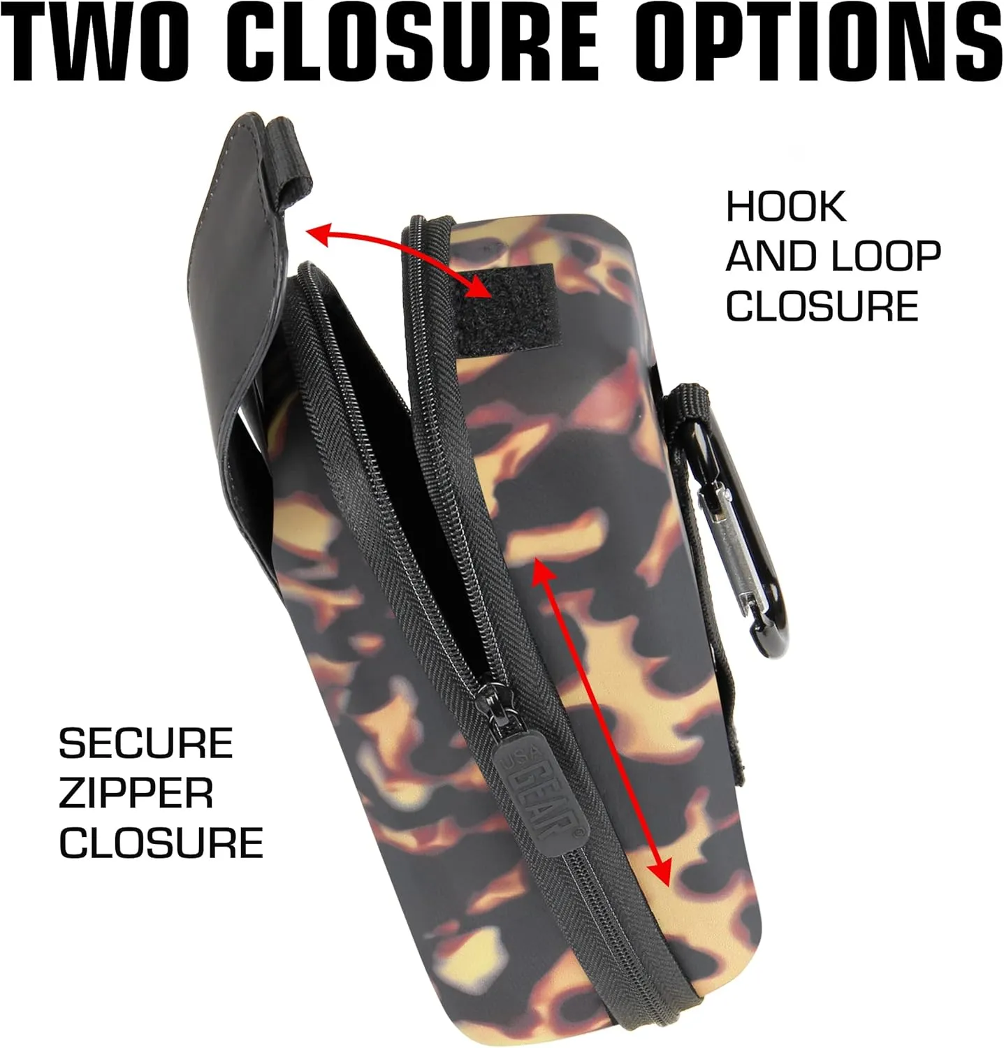 USA Gear Glasses Case - Sunglasses Case/Safety Glasses Case Compatible with Sunglasses, Safety Glasses, Readers, and More