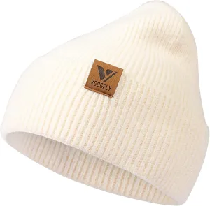 Vgogfly Beanie Men Slouchy Knit Skull Cap Warm Stocking Hats Guys Women Striped Winter Beanie Hat Cuffed Plain Hat