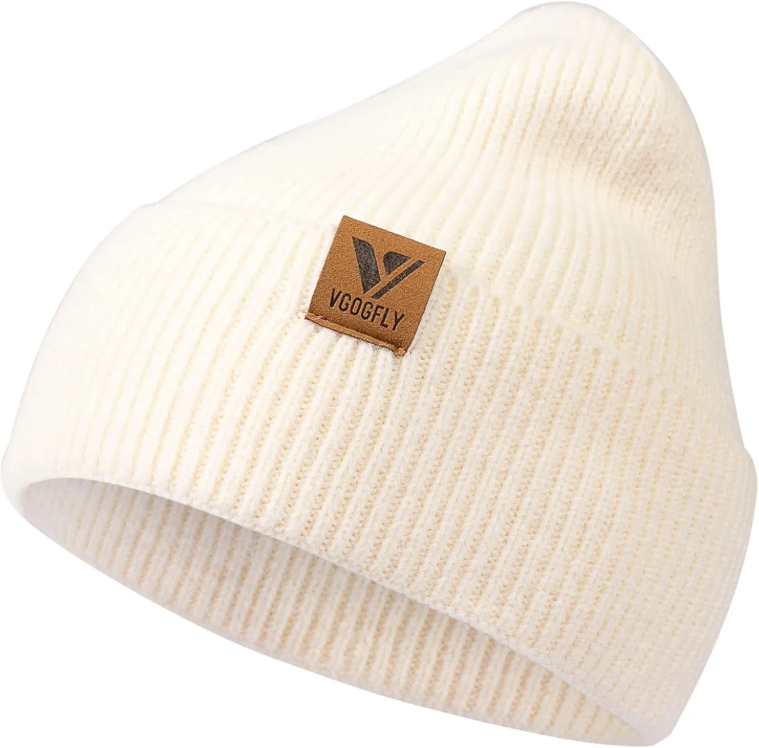 Vgogfly Beanie Men Slouchy Knit Skull Cap Warm Stocking Hats Guys Women Striped Winter Beanie Hat Cuffed Plain Hat