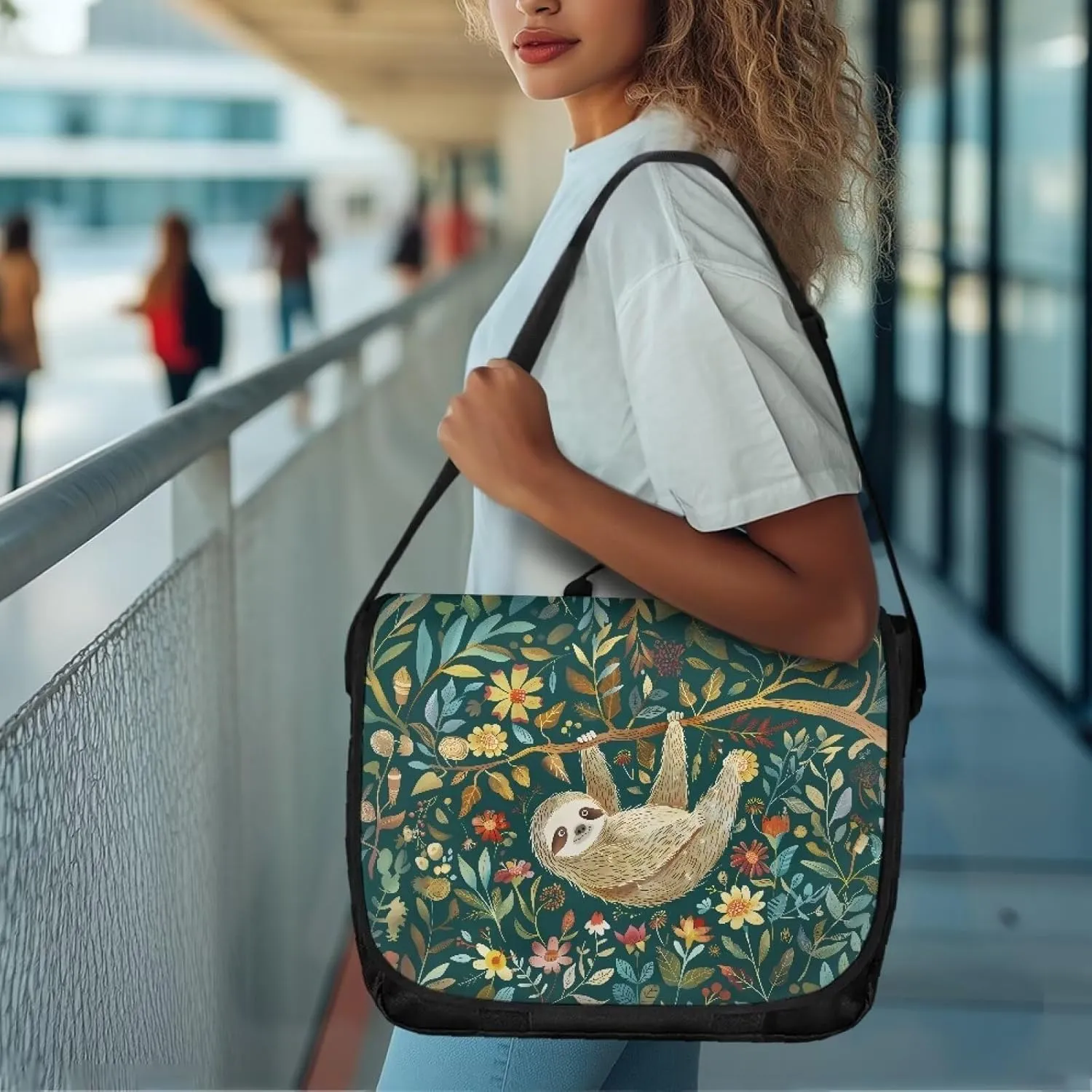 Vintage Women Crossbody Bag Men Flap Messenger Bag with Adjustable Strap Classic Large Satchel for Casual Work