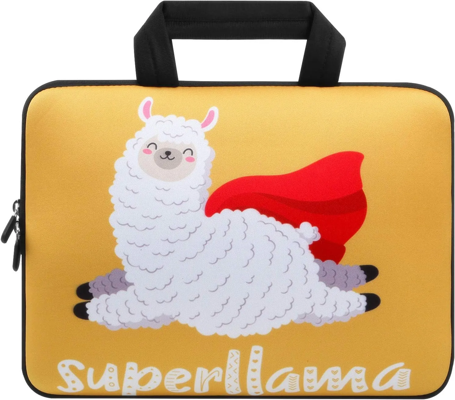 Violet Mist 11 11.6 12 Inch Laptop Carrying Bag Laptop Sleeve Case Pouch Neoprene Computer Sleeve Notebook Briefcase Bag with Handle Waterproof Protective Handbag Tablet Travel Cover Llama
